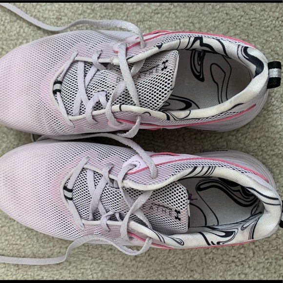 Under armour sneakers soft pink/grey size 7.5 - Picture 7 of 10